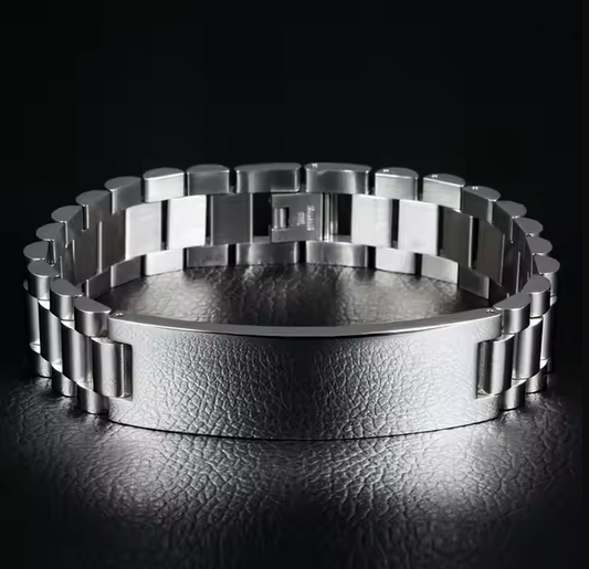 Marlary Wholesale Fashion Wide Heavy Men Jewelry Make Your Own Stainless Steel Bracelet