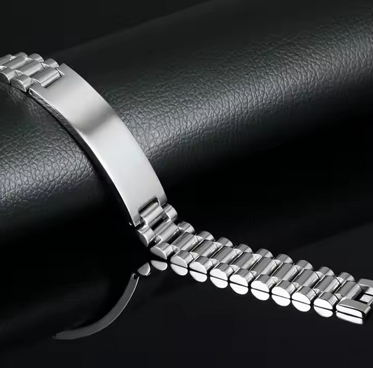 Marlary Wholesale Fashion Wide Heavy Men Jewelry Make Your Own Stainless Steel Bracelet